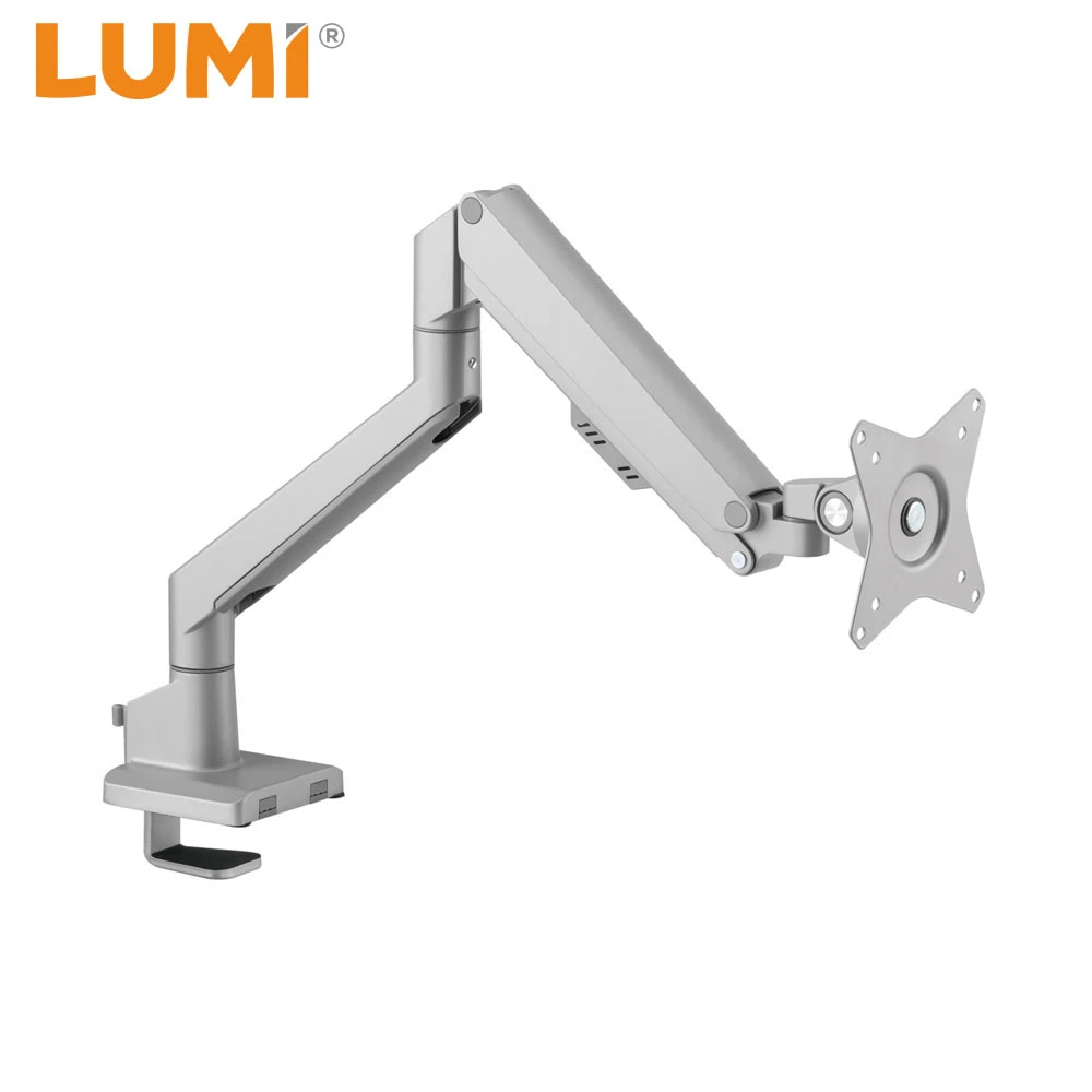 Original Factory Manufaturing Height Adjustable Aluminum PC Single Computer Stand Full Motion Monitor Mount Arm