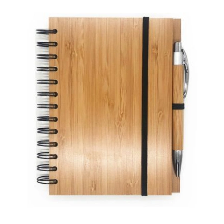 Personal Bamboo File Folder Notebook with Bamboo Note Book Cover