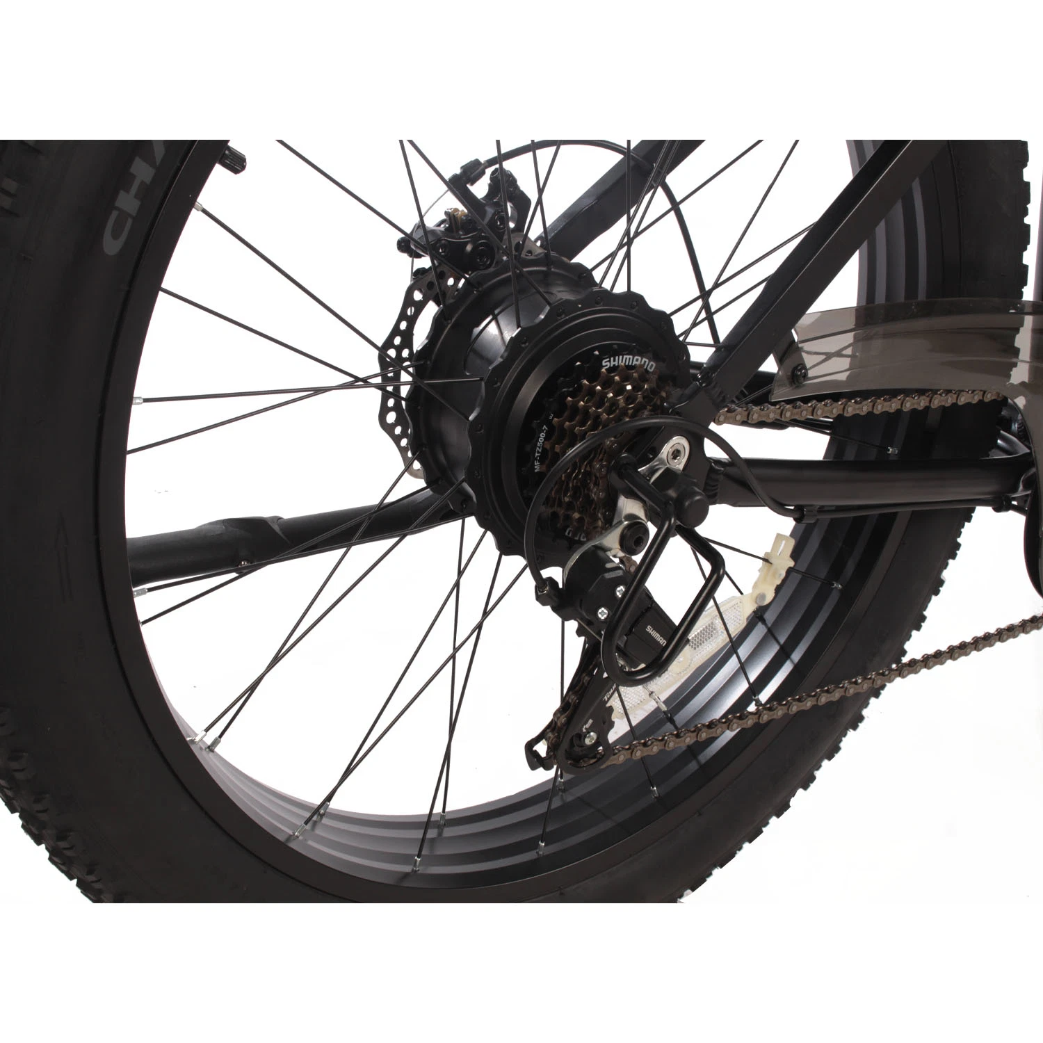 Jantes para adultos de 48 V e 500 W, 26 polegadas, 7 velocidades, elétricas Ciclomotor de bicicleta elétrico para bicicleta com suspensão dianteira com pó gordura elétrica Bicicleta