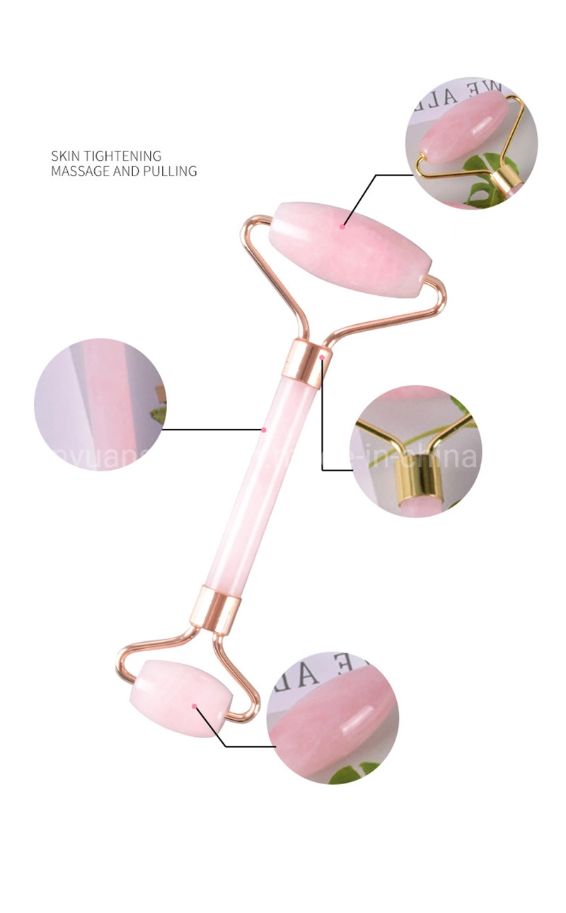 Massage Stein Gua Sha Rosa Rosenquarz Vibrierenden Jade Roller Für Gesicht