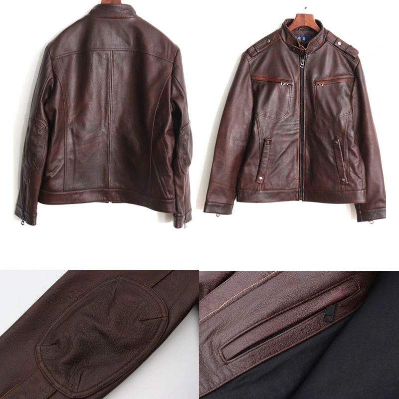 Windproof Garments Distributor Zipper Coats Leather Pilot Outerwear Jacket Windbreaker