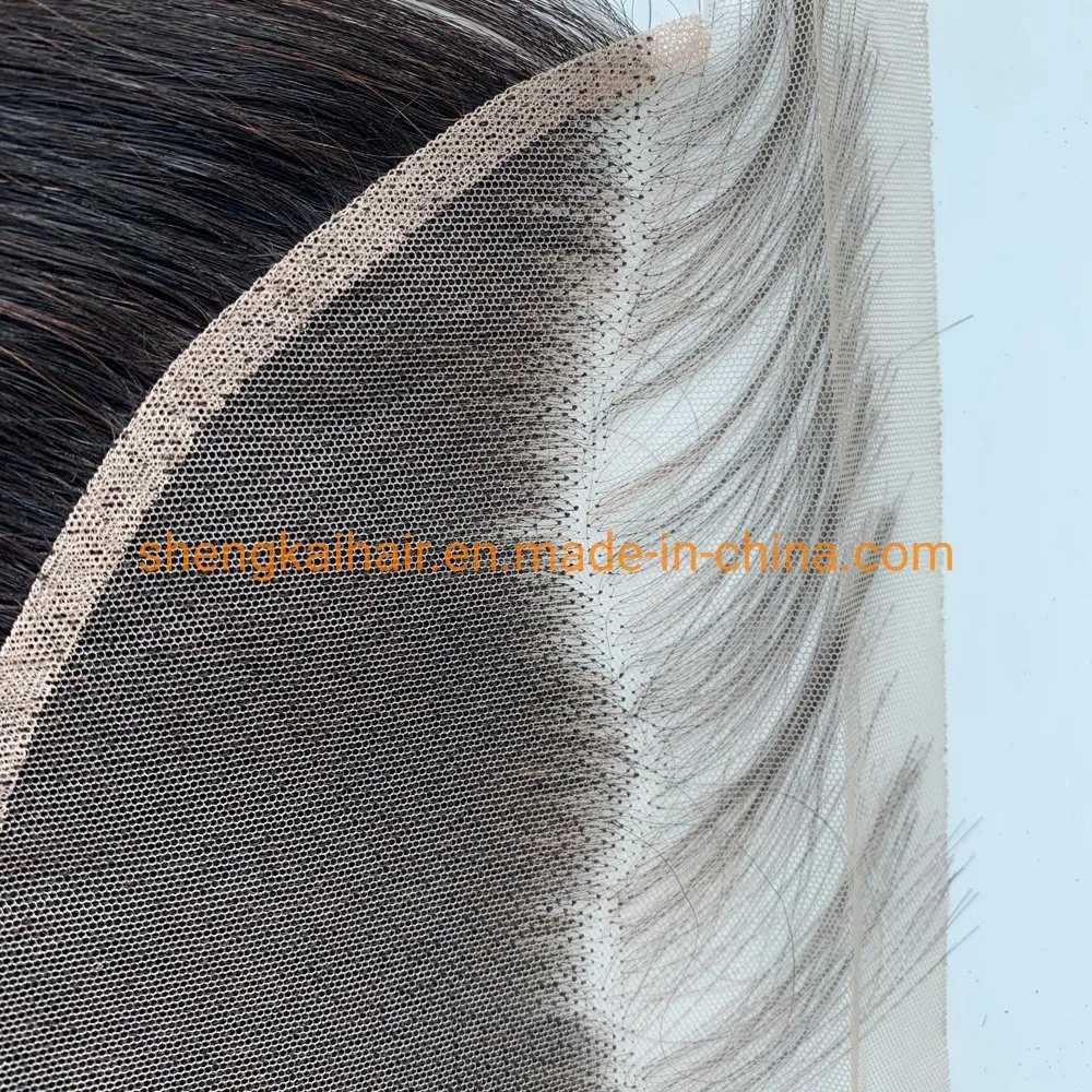 Großhandel Spitze Gerade Qualität Menschenhaar Super Transparent Fine Swiss 13X4 Spitze frontal mit Baby-Haar