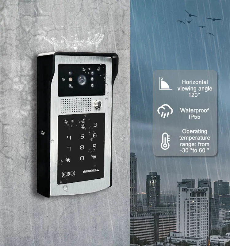 Factory Direct Good Quality Smart Video Doorbell with Waterproof Camera Video Door Phone System Intercom Doorbell