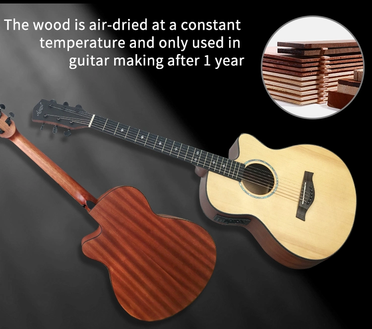 Wholesale/Supplier Custom Aiersi Electric Acoustic Guitar 40 Inch Instrument