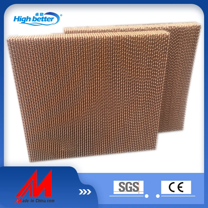 7090/5090/6090 almofada de resfriamento evaporativo para equipamentos de pecuária e de criação de aves Almofada Honeycomb do ar condicionado