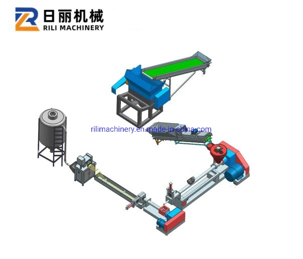 Film Plastic Waste Recycling Granulating Machine with Compacting and Pelletizing System