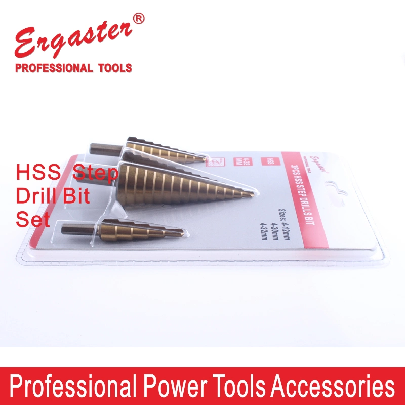 HSS Titanium Coted Cone Metal Step Drill Bits Set