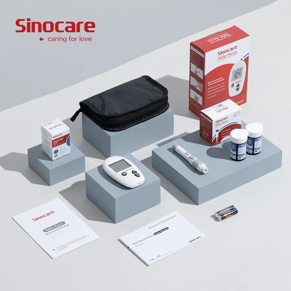 Диабет Sinocare комплект для мониторинга уровня глюкозы в крови дозатора для 10 полосок для тестирования ПК