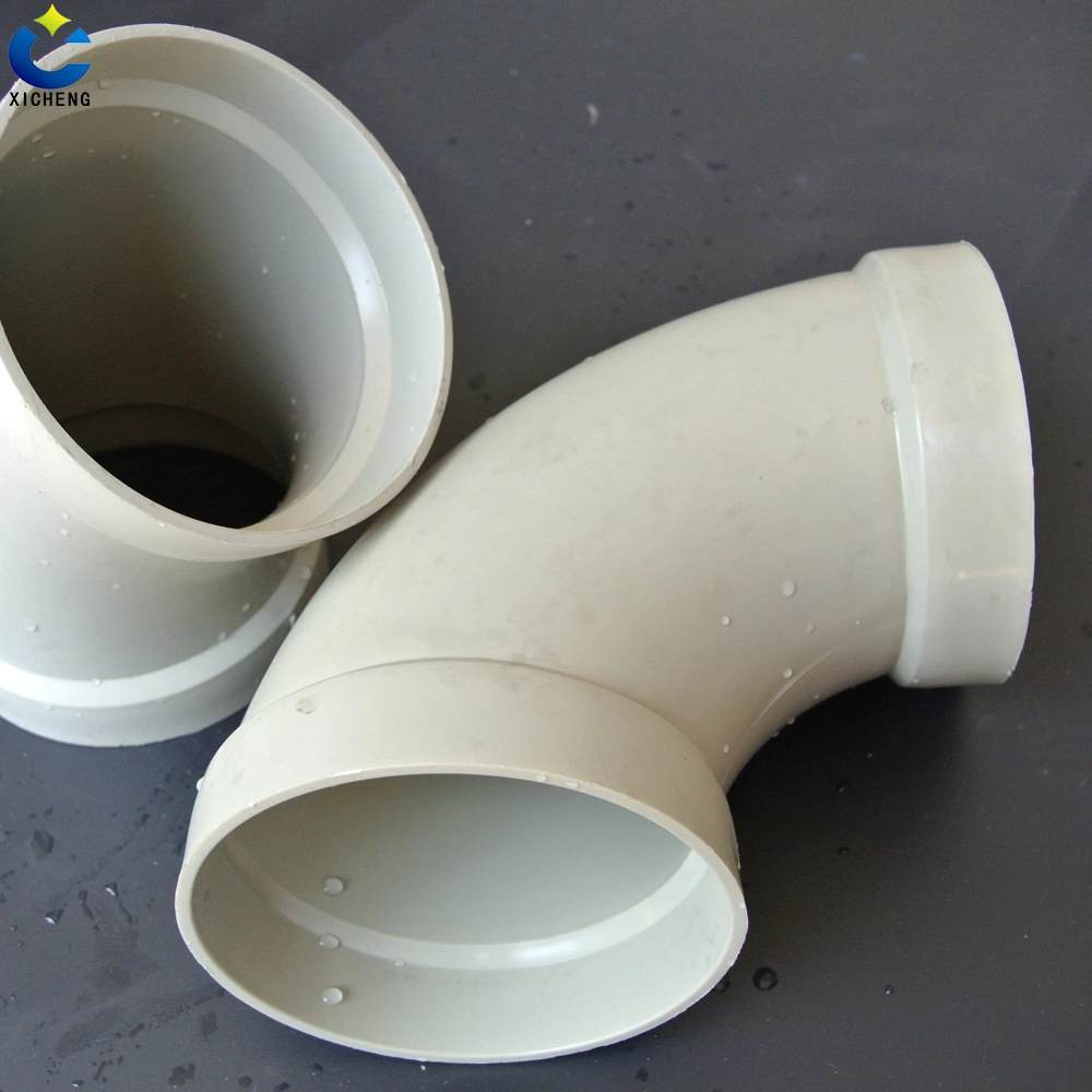 90 45 180 Degree Industrial PP/PVC Carbon Elbows Pipe Elbow Air Duct Plastic Tube Connect Elbow Customized Size