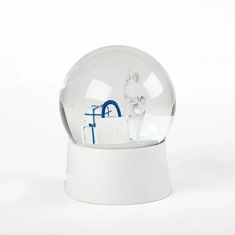 Globos de nieve de 100mm bolas de vidrio personalizados Resin Snowglobe Globos