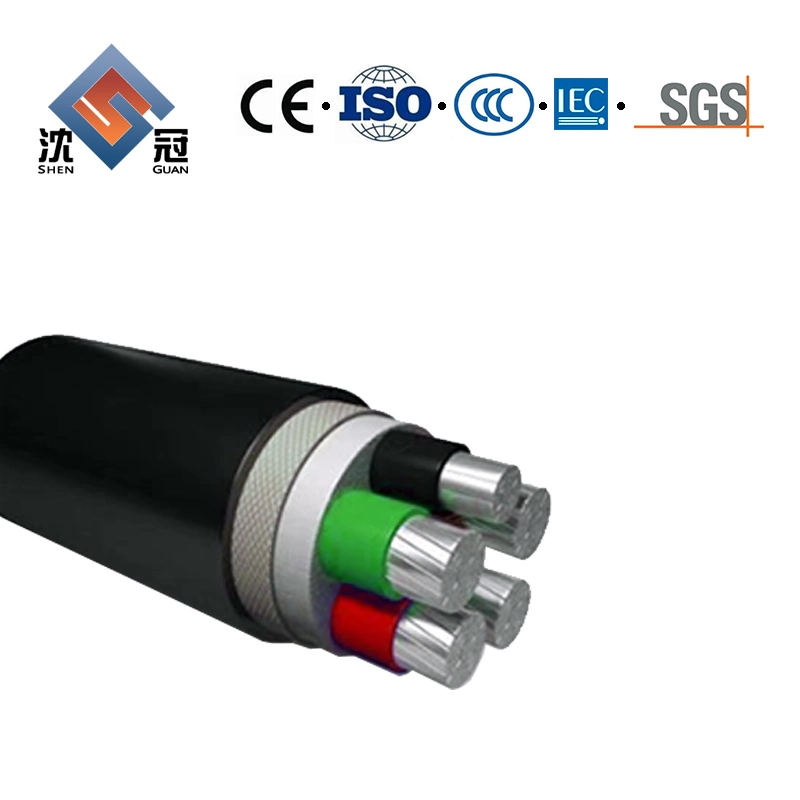 Shenguan mejor venta de 1kv de tensión baja de 4 núcleos de ABC Cable de alimentación de aluminio 3 fase 4, cable Cable Eléctrico Precio