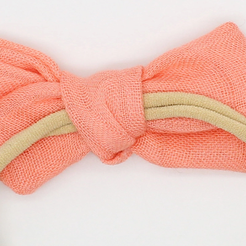 Promotional Fancy Lovely Colorful Fashion Top Baby Hair Accessories Attractive Headband Pretty Corduroy Fabric Bow Nylonheadband