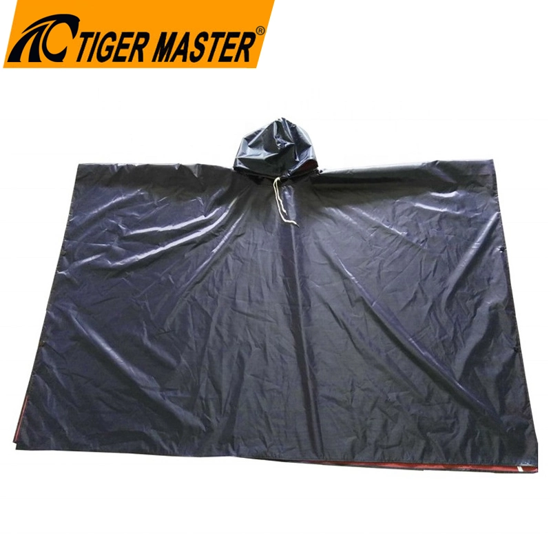 Los adultos Poncho impermeable escalada recubierto de PVC de tela Oxford lluvia PVC Cabo