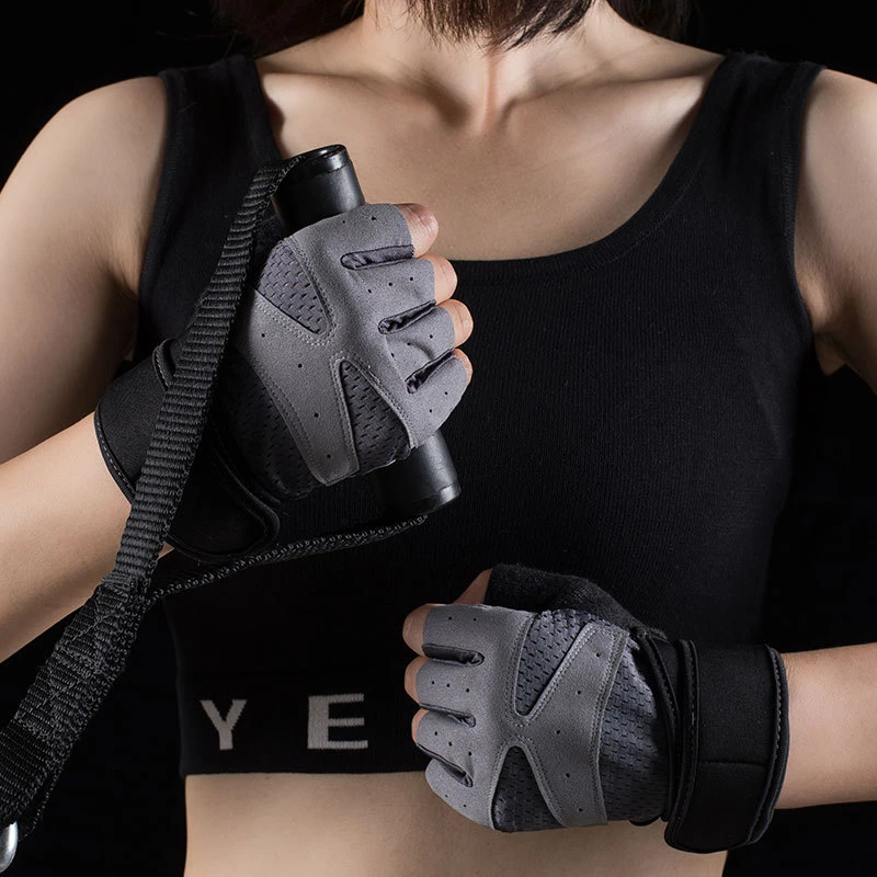 Wholesale/Supplier Unisex Non Slip Fitness Deadlift Pink Breathable Half Finger Weightlifting Gloves