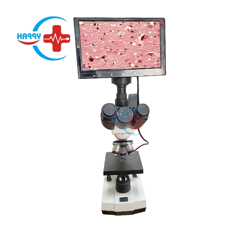 Hc-R069A New Design 7 Inch LCD Digital Binocular Veterinary Biological Microscope for Semen Sperm Analyzer