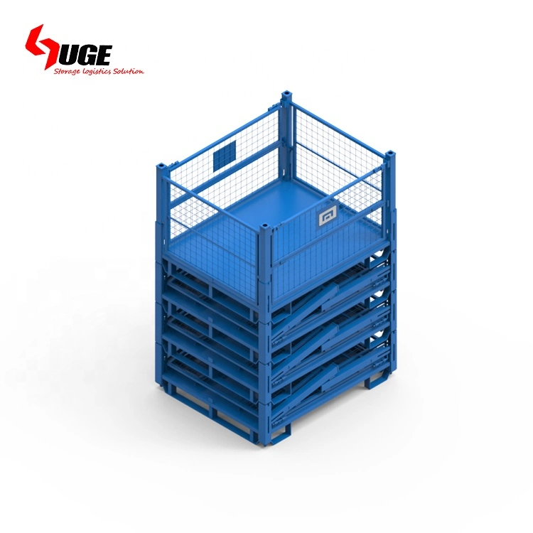 Custom Design Fold Metal Mesh Storage Cage Container Stacking Steel Pallet