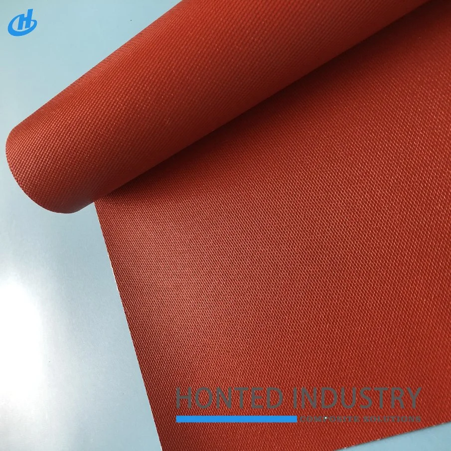 High Temperature Resistance Fabric Silica Fiberglass 0.75 mm 24oz Both Sides Silicone Coating Silica Fabric