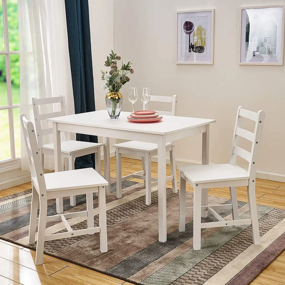 All Pine Solid Wood Frame Dining Table