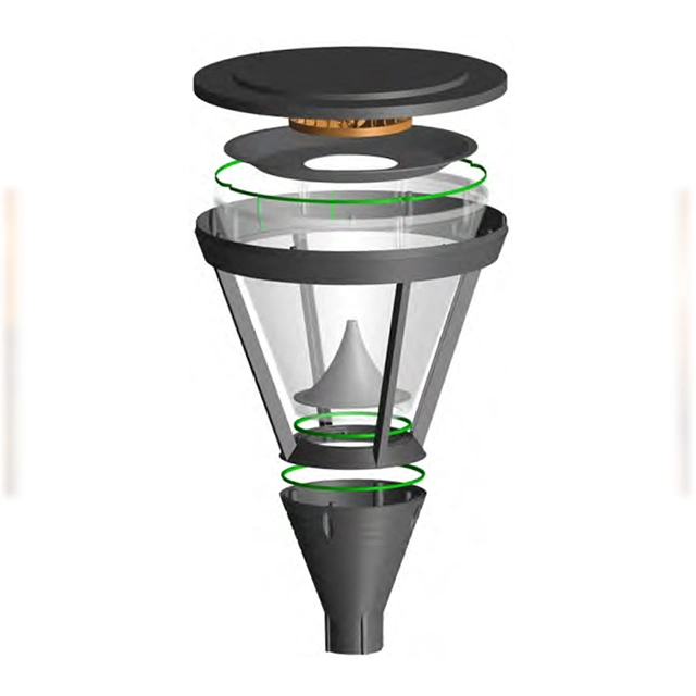 Профессиональный ПК Диффузор освещение Светильники пост-Top LED хорошее качество Дорога Светлый