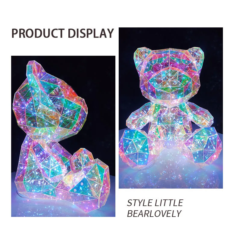 Teddy Bear LED Lights Decoration Night Lamps Valentines Day Christmas Lights Gifts