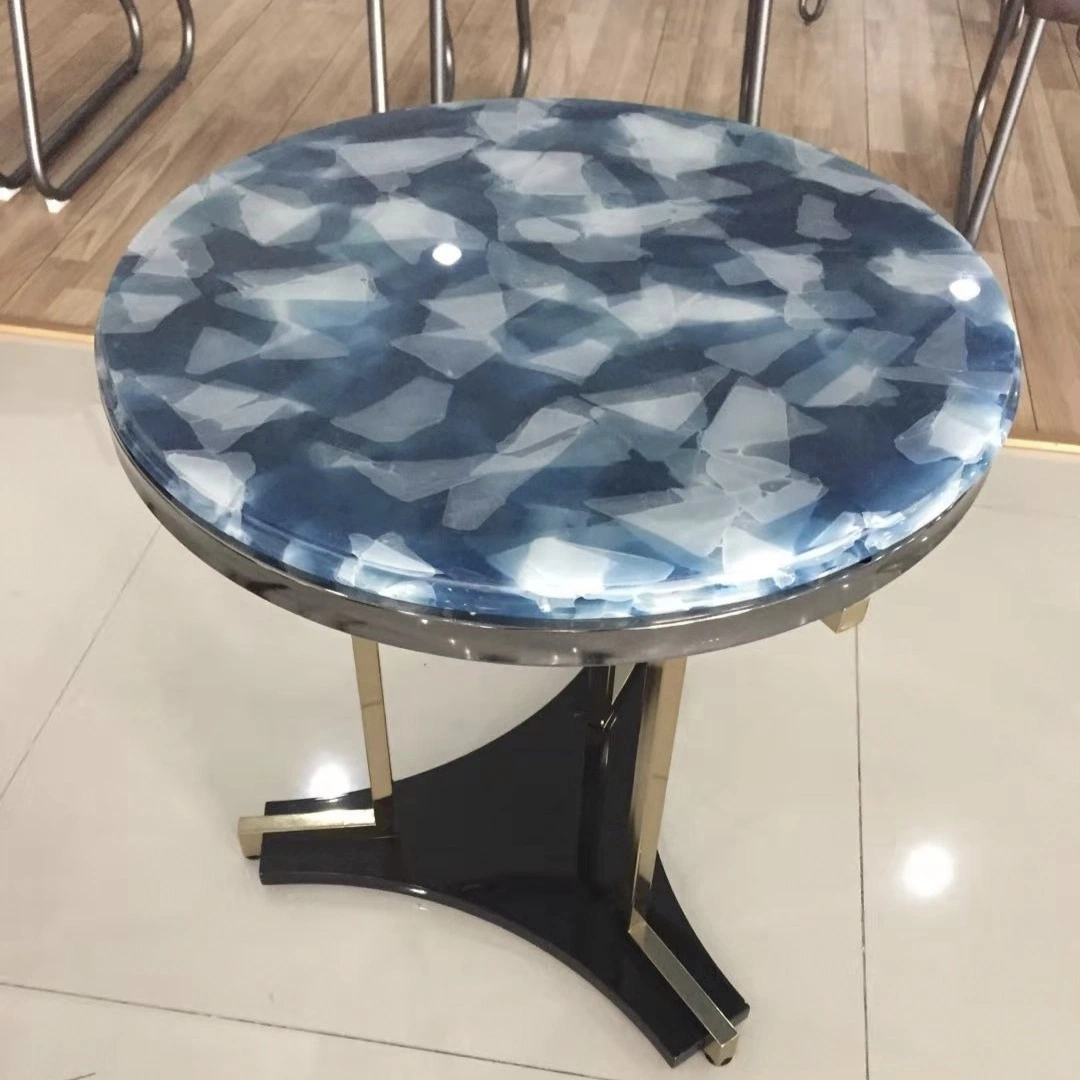 Novel Design Tinted Krystal Stone Glass/Jade Glass for Countertop/Table Tops and Home Decoration