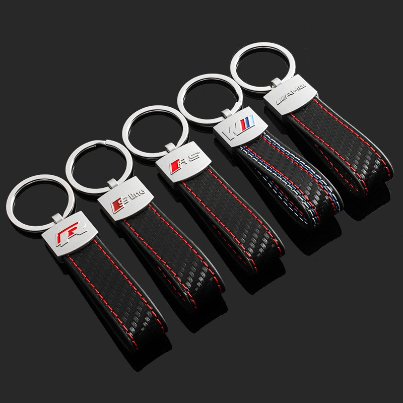 Wholesale/Supplier Metal and Leather Self Defense Car Accessories Decoration Promotional Gift Keychain for Car Custom Logo Luxury Designer Key Chain