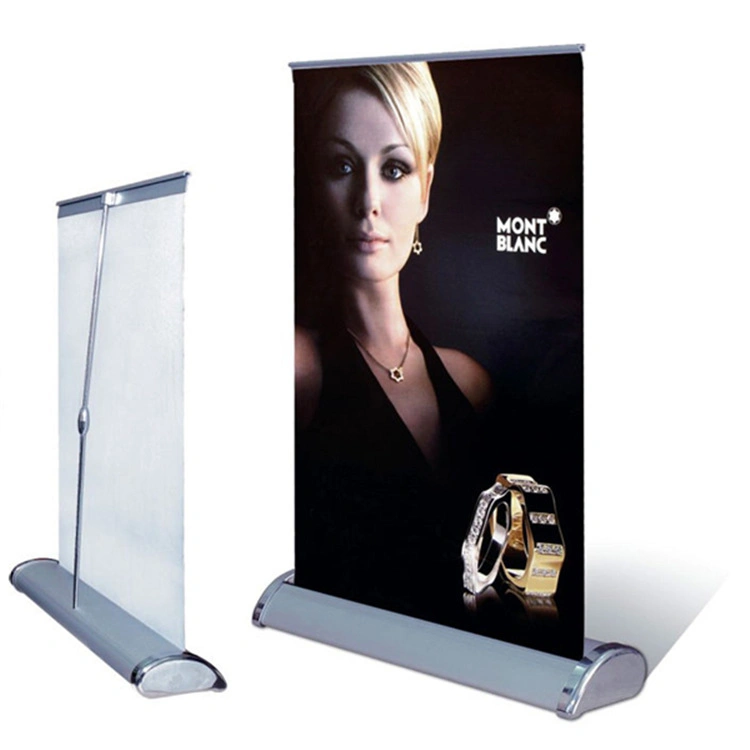 A4, A3 Mini Table Top Retractable Banner Stand with Aluminum Alloy Material