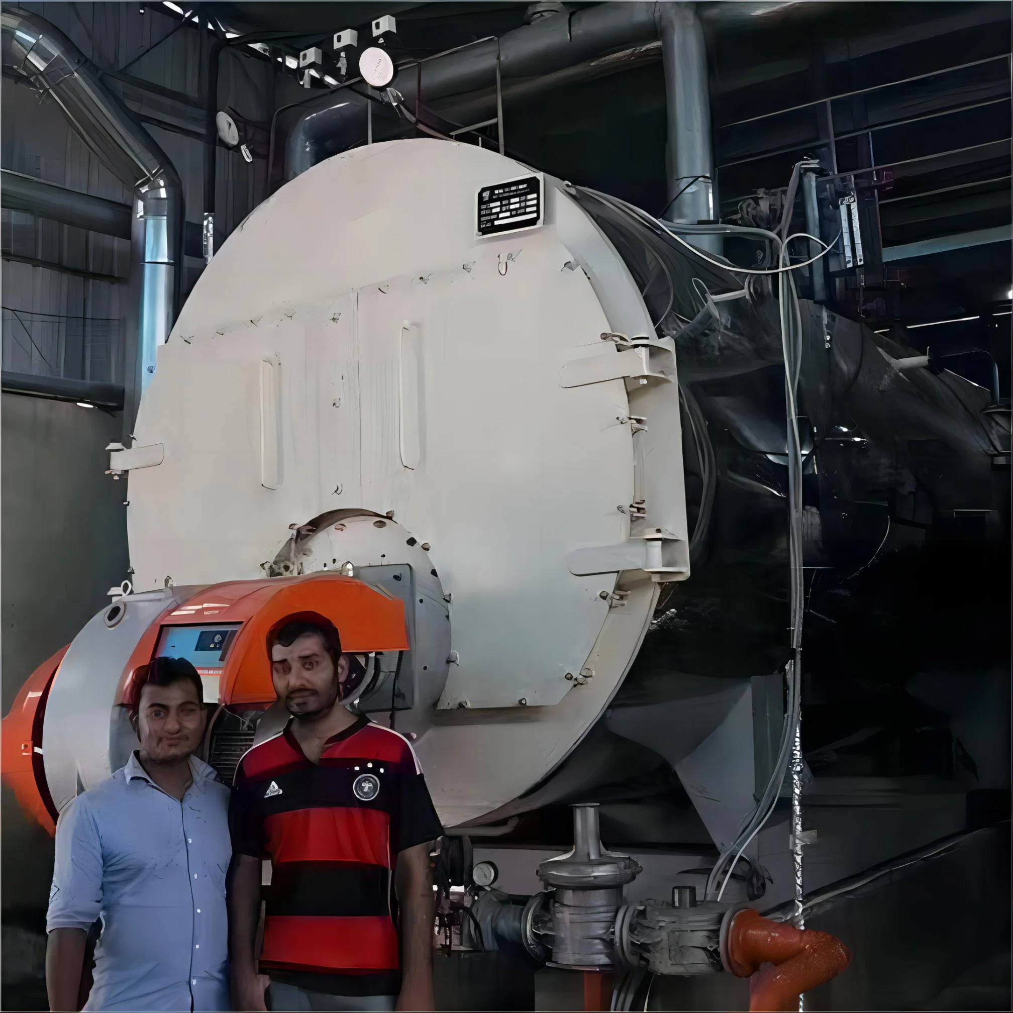 China High quality/High cost performance  Three-Pass 97% Thermal Efficiency 8 T Fire Tube Heavy Oil Waster Oil Natural Gas Fired Steam Boiler for Chemical Paper Industry