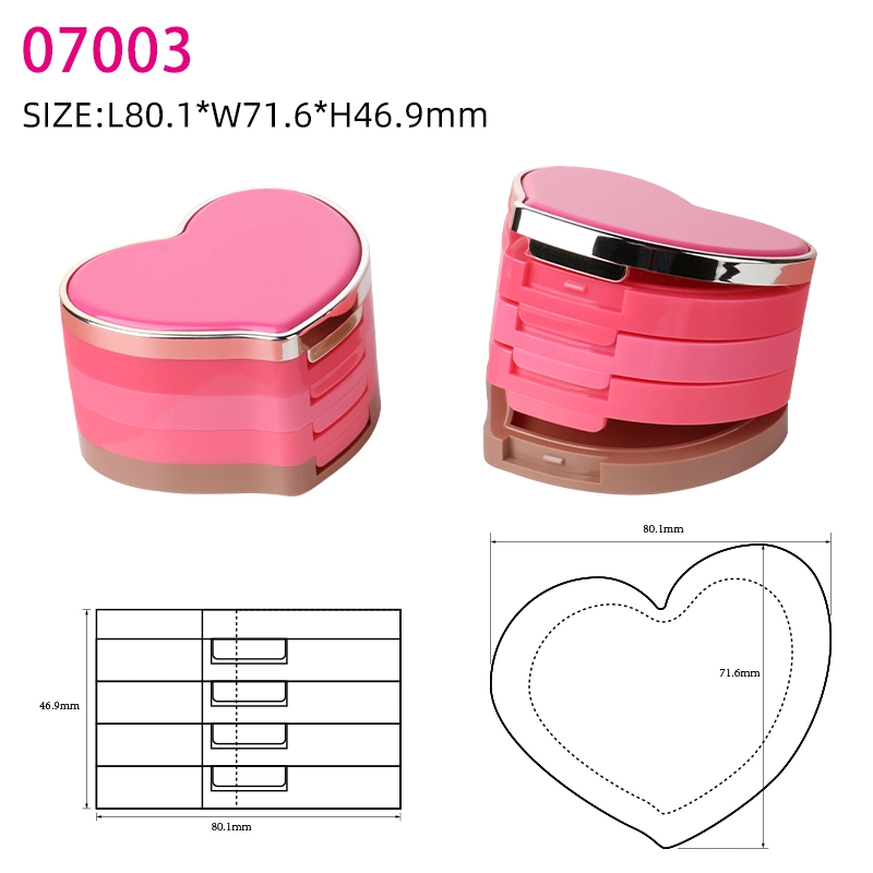 Factory Directly Supplier Custom Color Facial Cleanser Multi-Layer Pink Pressed Powder Compact Case Unique Design PLA Refillable Loose Compact Powder Container