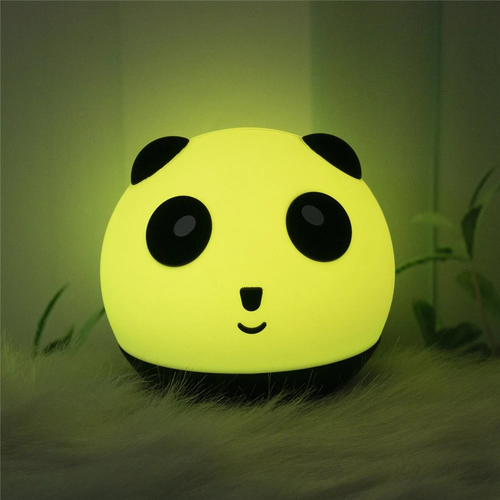 Round Panda Remote Control Silicone Night Light Other LED Indoor Lighting