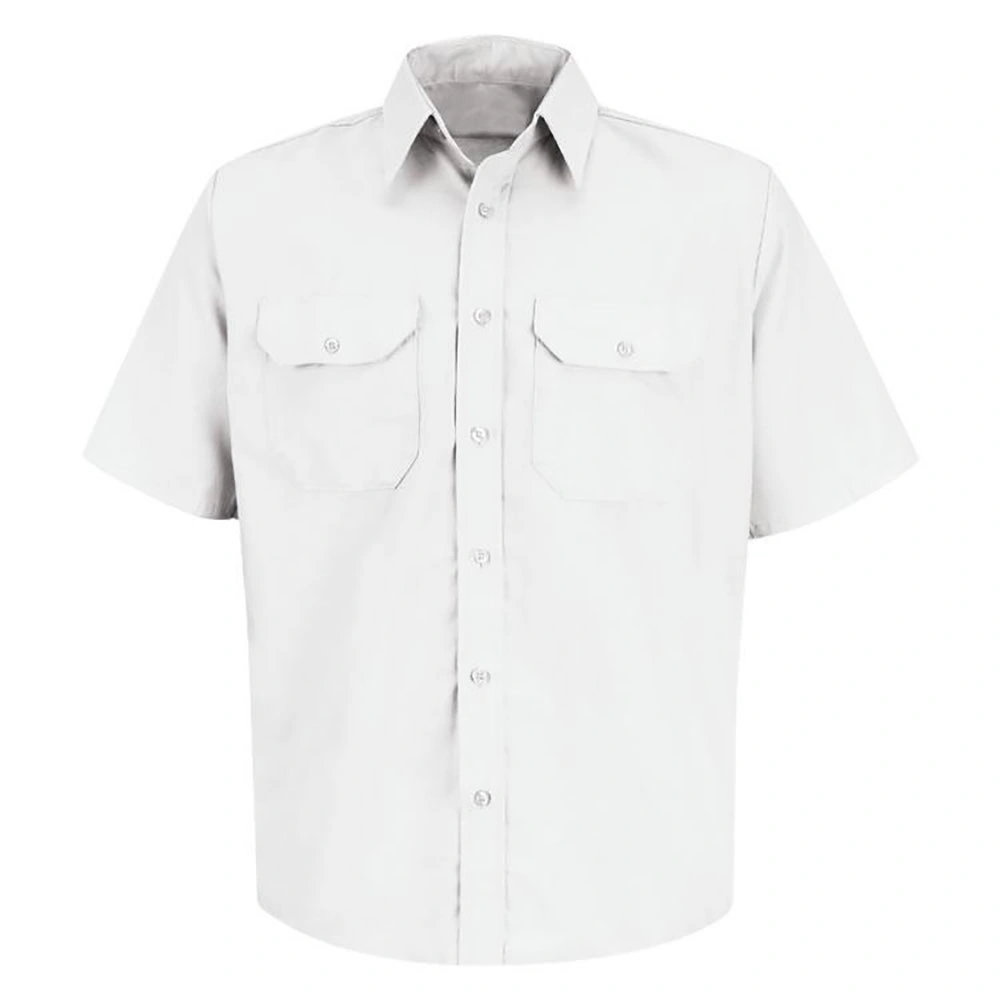 Men's Short Sleeve Polyester Twill Work Shirts Dress Wear