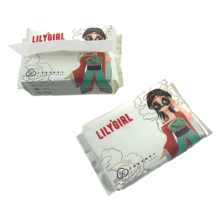 Lilygirl Facial Cotton Tissue Papers Dry Without Deformation Soft Cotton Tissues