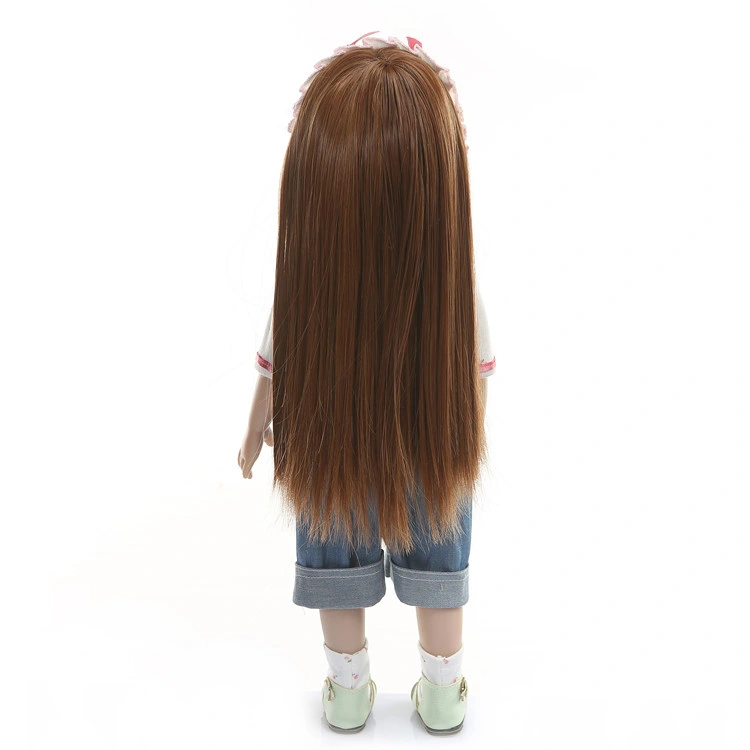 Original Factory Wholesale/Supplier Lifelike Pretty Real Soft Silicone 18" American Girl Doll for Children Gift