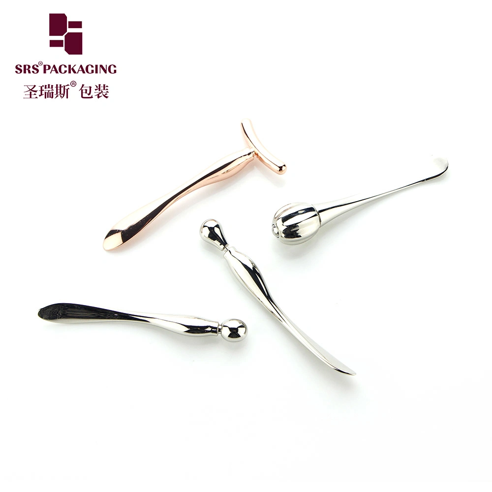 Cosmetic Packaging colorful gold silver rose Facial Metal Spoon