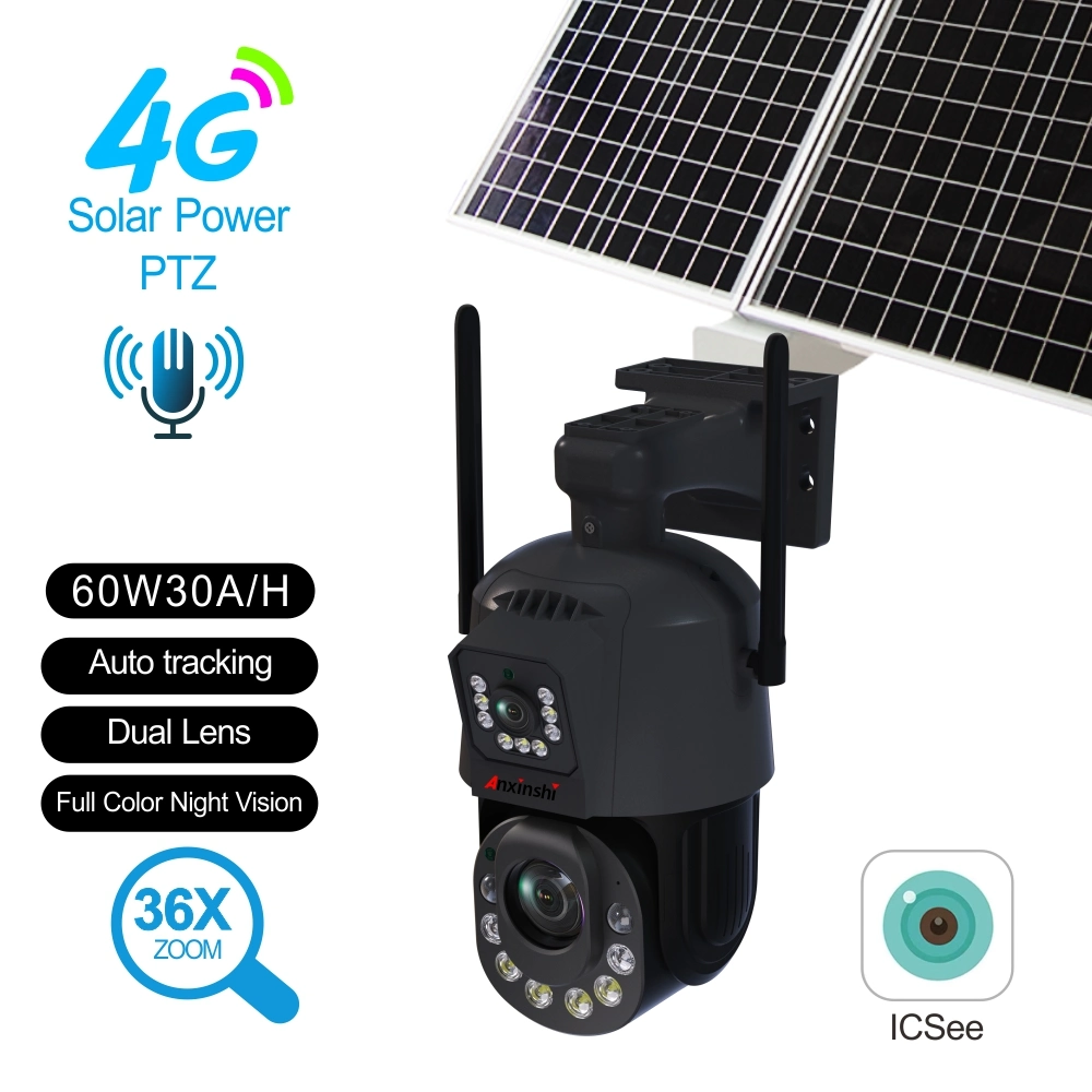 6MP Zoom de 36X Icsee APP Solar 4G juegos de cámaras de seguridad