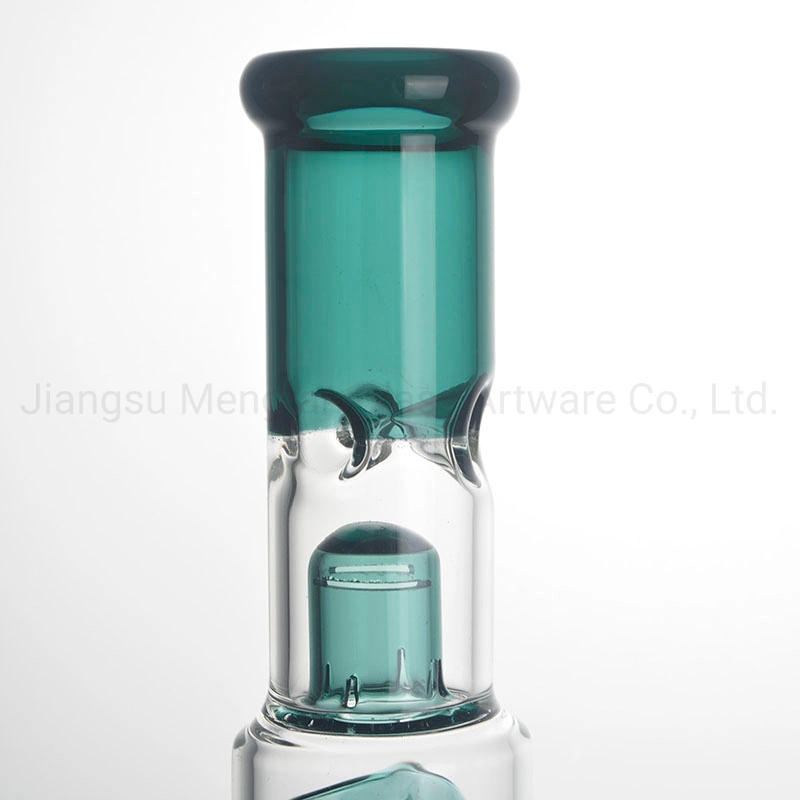 High Temperature Borosilicate Tobacco Pipe Dark Green Spring Shape Filter Glass Hookah