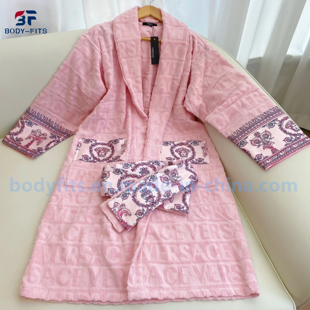 Mens Fall Clothing Custom Bathrobe Organic Cotton Terry Towel Open Breast Sexy Pajamas China Sups 8377