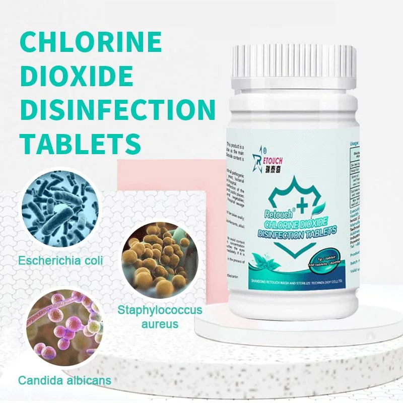 Chlorine Dioxide Clo2 Disinfection Effervescent Tablets Are Used for Water Treatment and Air Disinfection