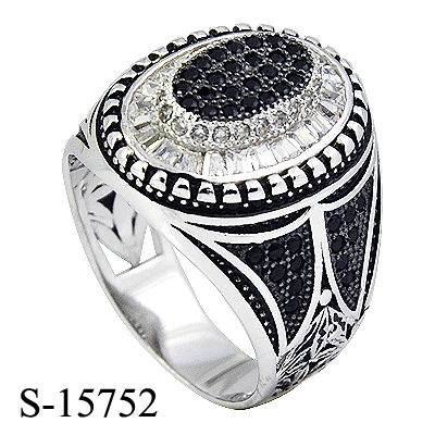 Hochwertige 925 Sterling Silber Modeschmuck Islamischer CZ Ring Für Männer