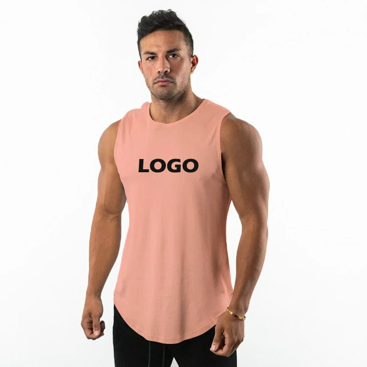 Músculo de algodón de alta calidad Casual Athletic Gym Fitness camisetas de los hombres de desgaste