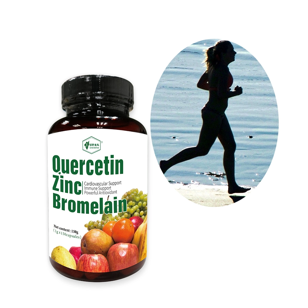 ODM Immune Booster Quercetin Bromelain Zinc Decaffeinated Green Rea Ashwagandha Capsules Healthcare Supplement