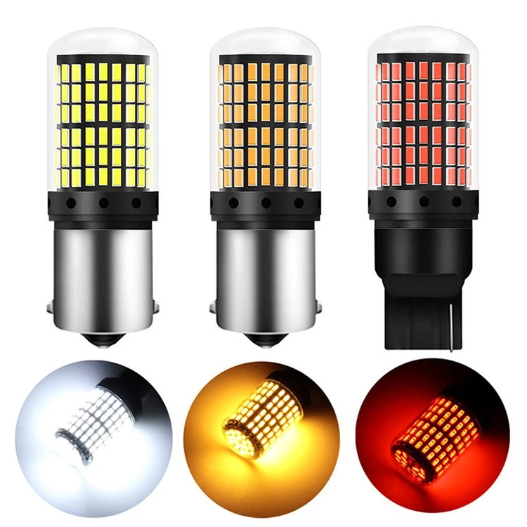 12 Car Lights Signal Lamp 1156 Py21W Bau 15s Ba 15s 1157 P21/Bay15D T20 7440/W21W 144SMD LED Bulbs Canbus Car Turn Light