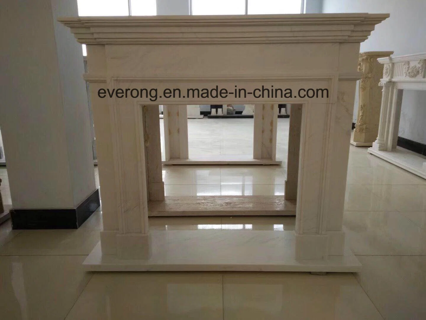 Cheap Carving Marble Fireplace for Stone Fireplace Mantel