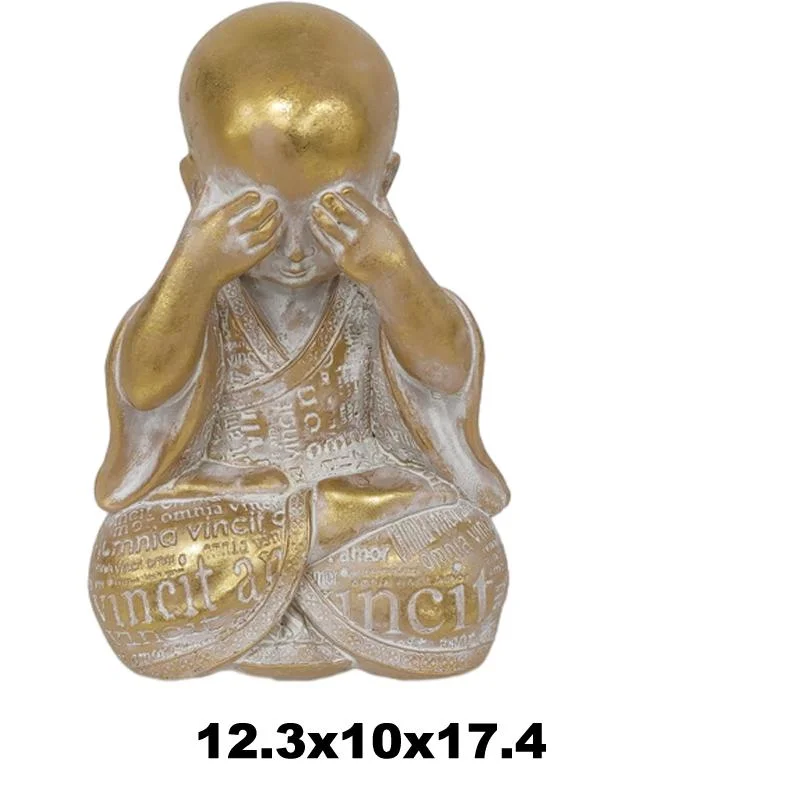 Harz Kleine Mönche Kein Hören/Sehen/Sprechen/Tun Statue Baby Buddha Dekor Geschenk