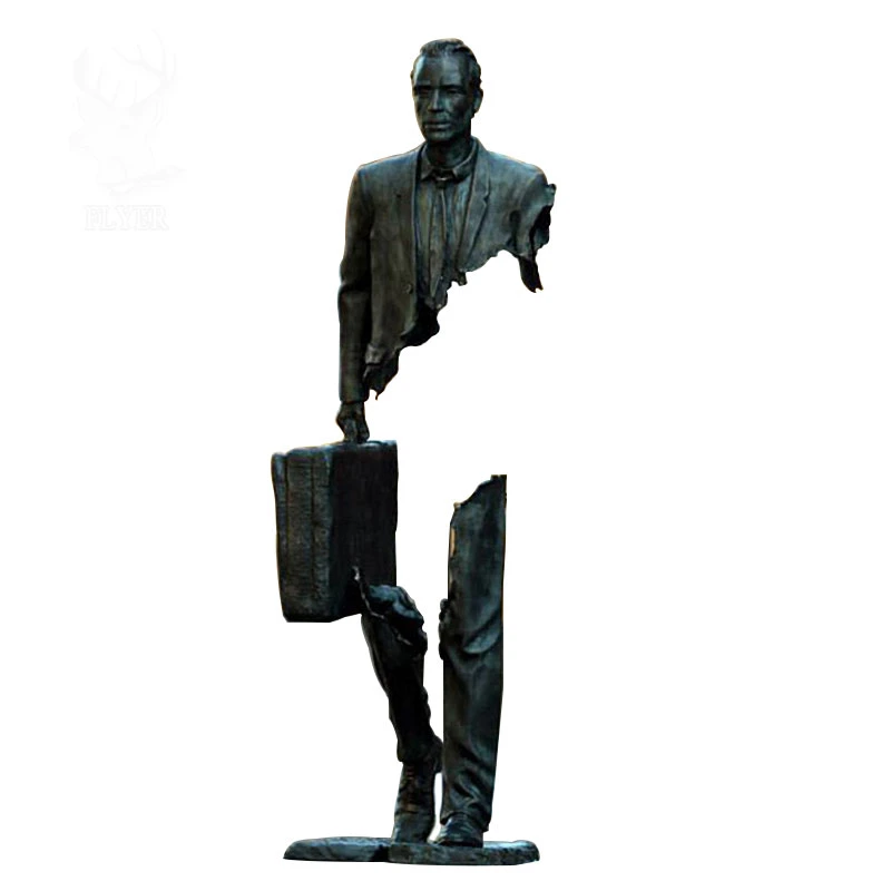 Life Size Antique Bronze Casting Traveler Sculpture for Sale