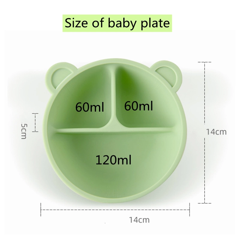 Original Design Silikon Geteilt Platte Schale Saugmatte Baby Schüssel Essteller für Kinder