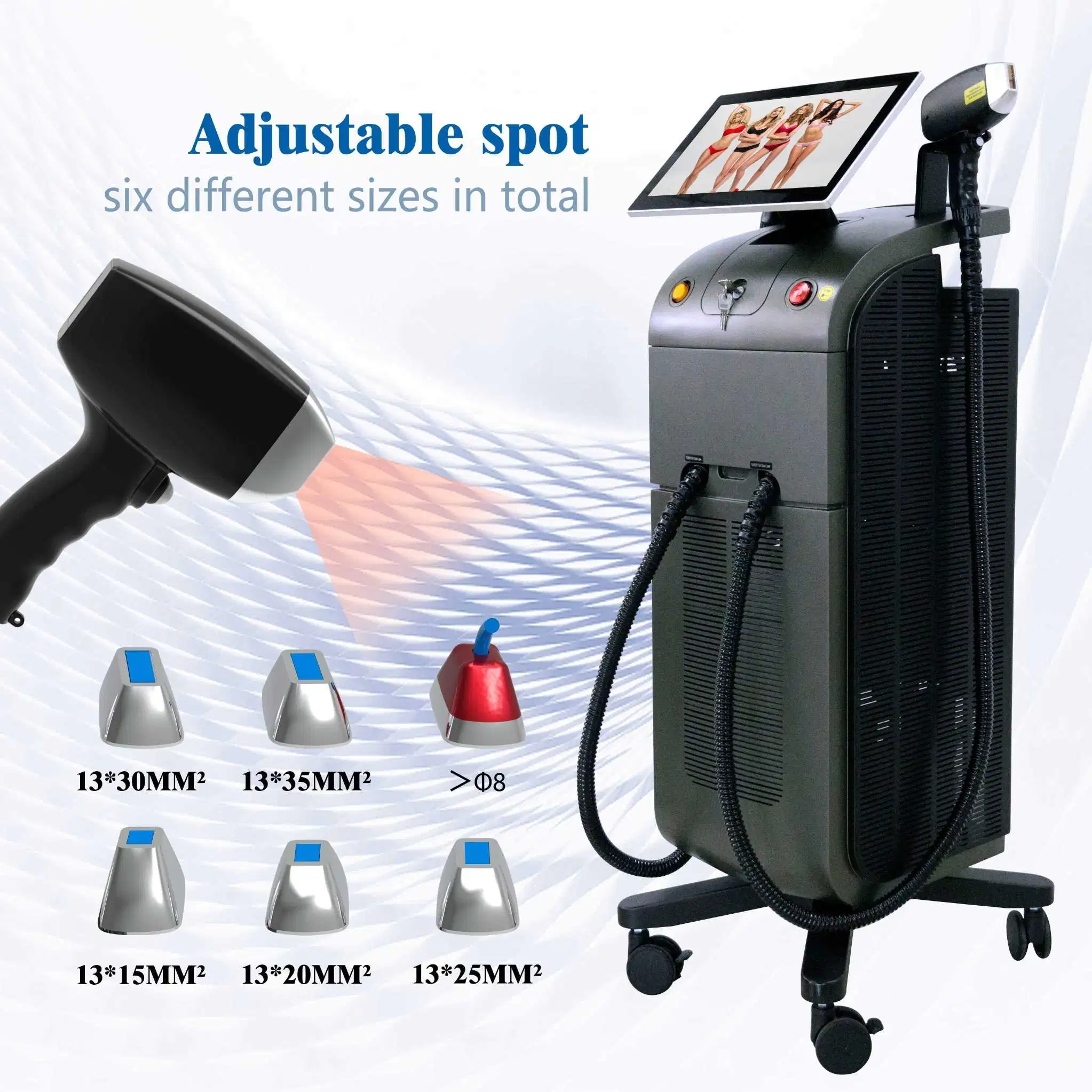 Акция Weifang KM IPL ND YAG Laser Titanium XL Ice Лазер /808 Диодный лазерный аппарат для удаления волос /755 808 1064 808 нм Диодный ледяной Депиляция Лазерная косметика