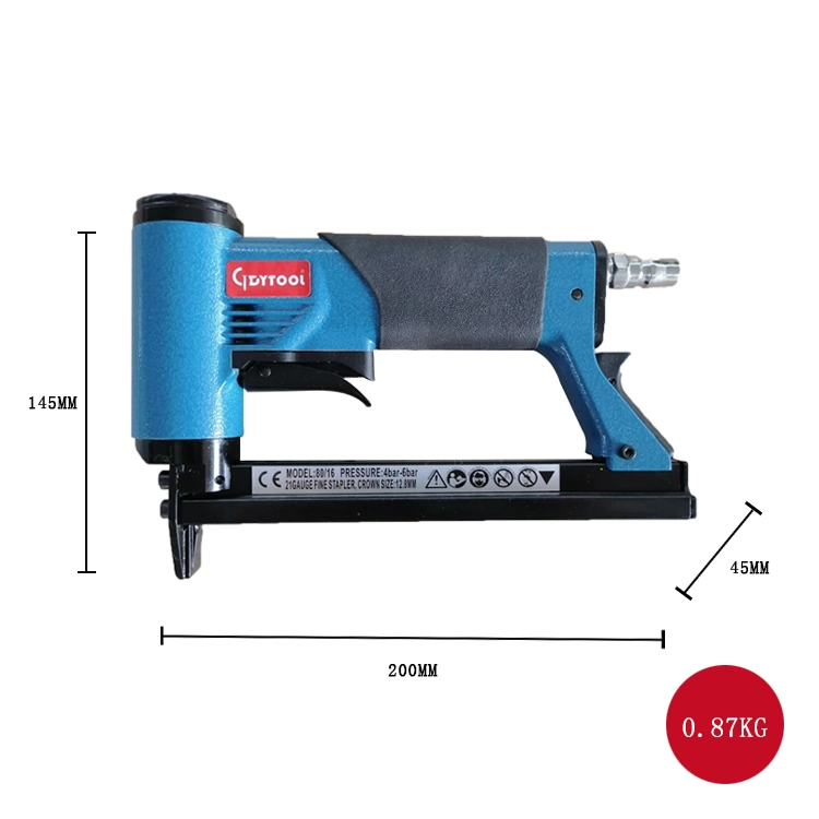 Pneumatic Stapler, Ga. 21, 1/2&prime; &prime; Wide Crown Staplerprofessional Pneumatic Staple Nail Gun Gdy-8016c