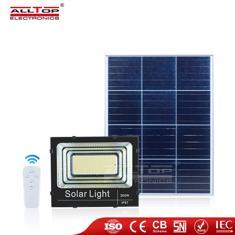 Alltop High Lumen Dimmable Outdoor Landscape 25W 40W 60W 100W 200W 300W IP67 Waterproof Solar Floodlight