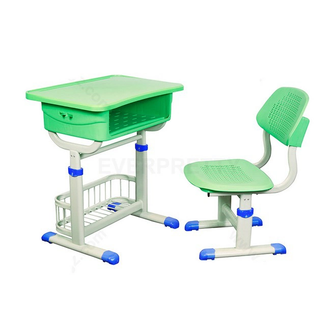 Hauteur ajustable et chaise de bureau scolaire Salle de classe monoplace de meubles en plastique